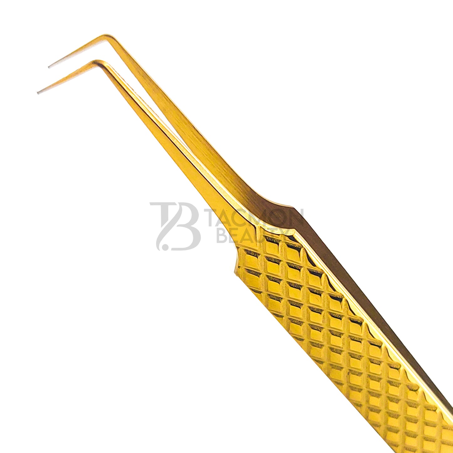 Gold Titanium Plasma Coated Eyelash Tweezer TBG-03