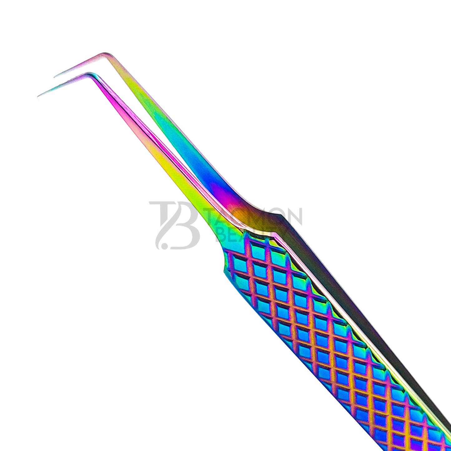 Multi/Rainbow Titanium Plasma Coated Eyelash Tweezer TB-MR-04