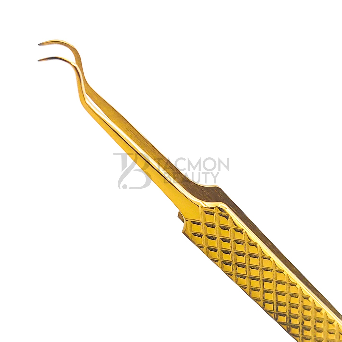 Gold Titanium Plasma Coated Eyelash Tweezer TBG-04