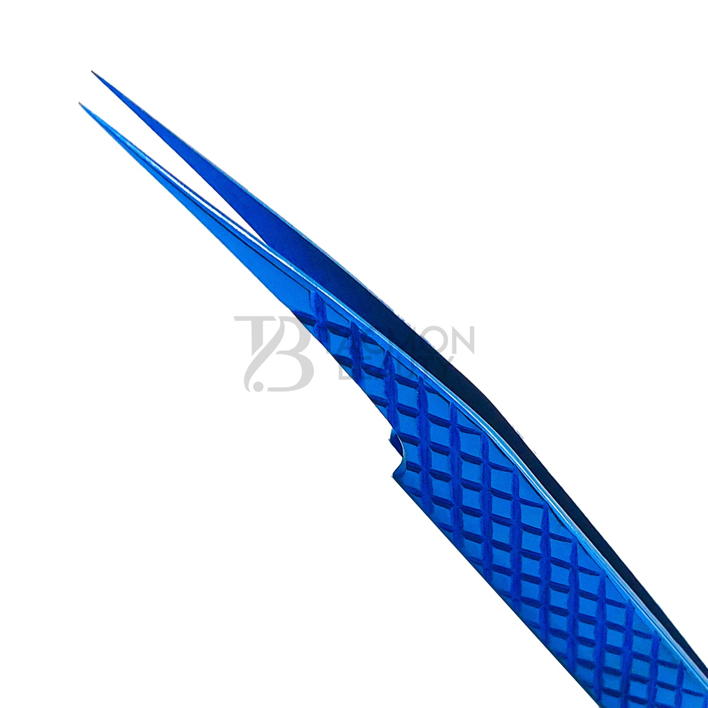 Blue Titanium Plasma Coated Eyelash Tweezer TB-Bl-06