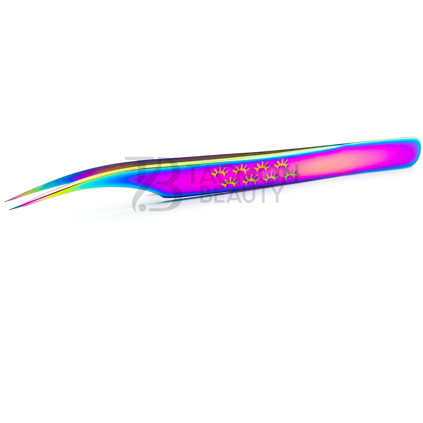Multi/Rainbow Titanium Plasma Coated Eyelash Tweezer TB-MR-08