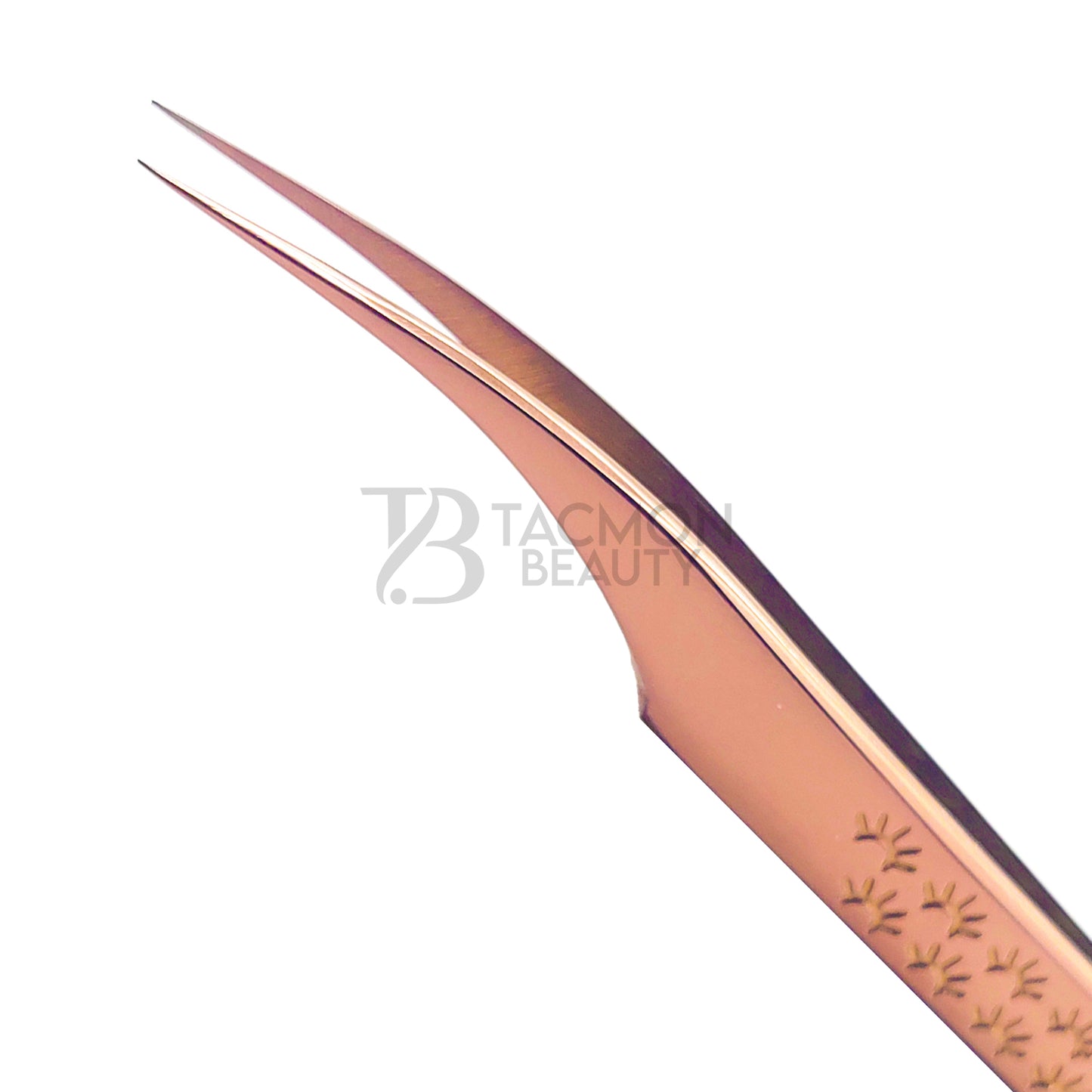 Rose Gold Titanium Plasma Coated Eyelash Tweezer TB-RG-08