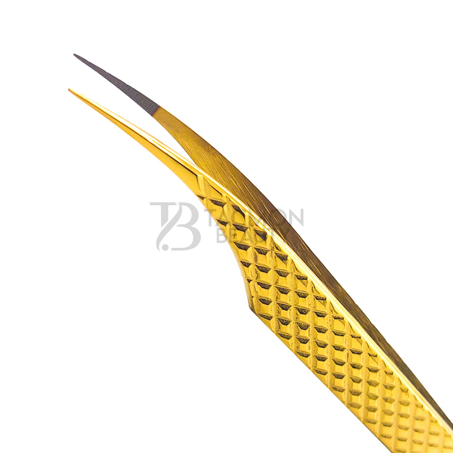 Gold Titanium Plasma Coated Eyelash Tweezer TBG-09