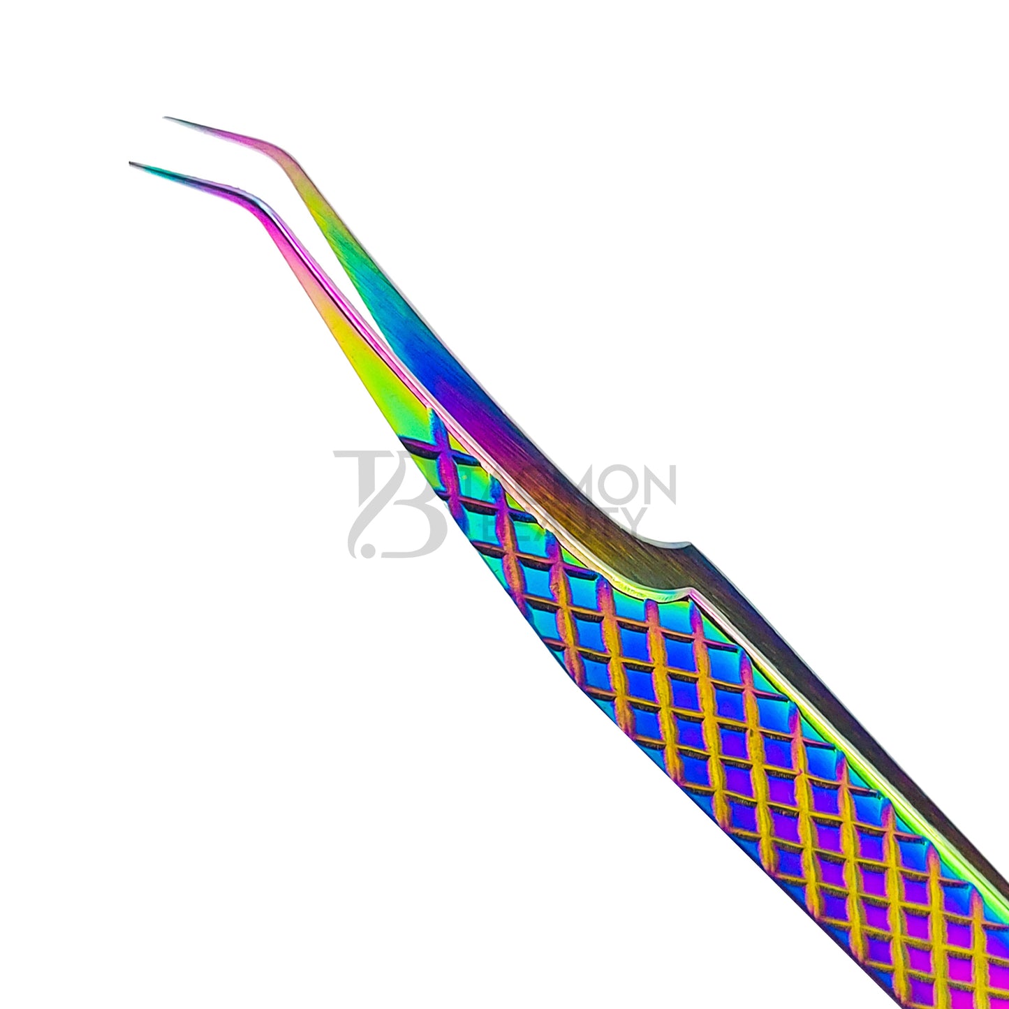 Multi/Rainbow Titanium Plasma Coated Eyelash Tweezer TB-MR-11