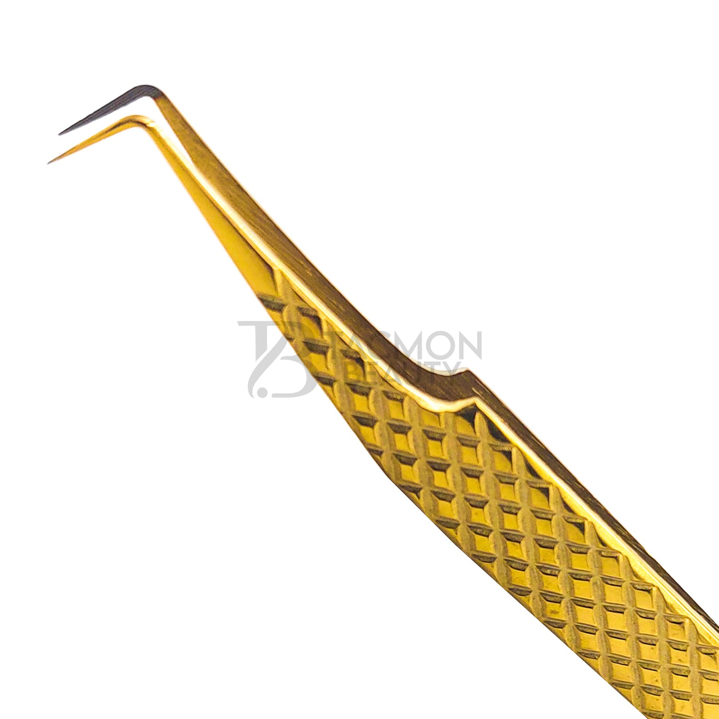 Gold Titanium Plasma Coated Eyelash Tweezer TBG-12