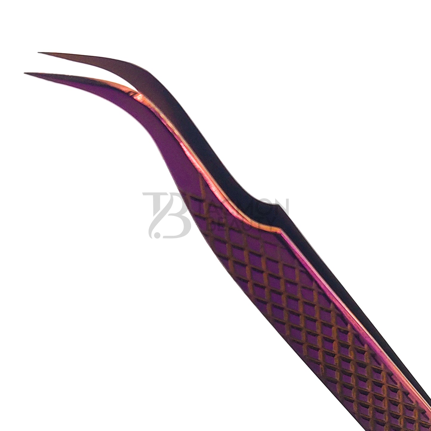 Purple Titanium Plasma Coated Eyelash Tweezer TBP-13