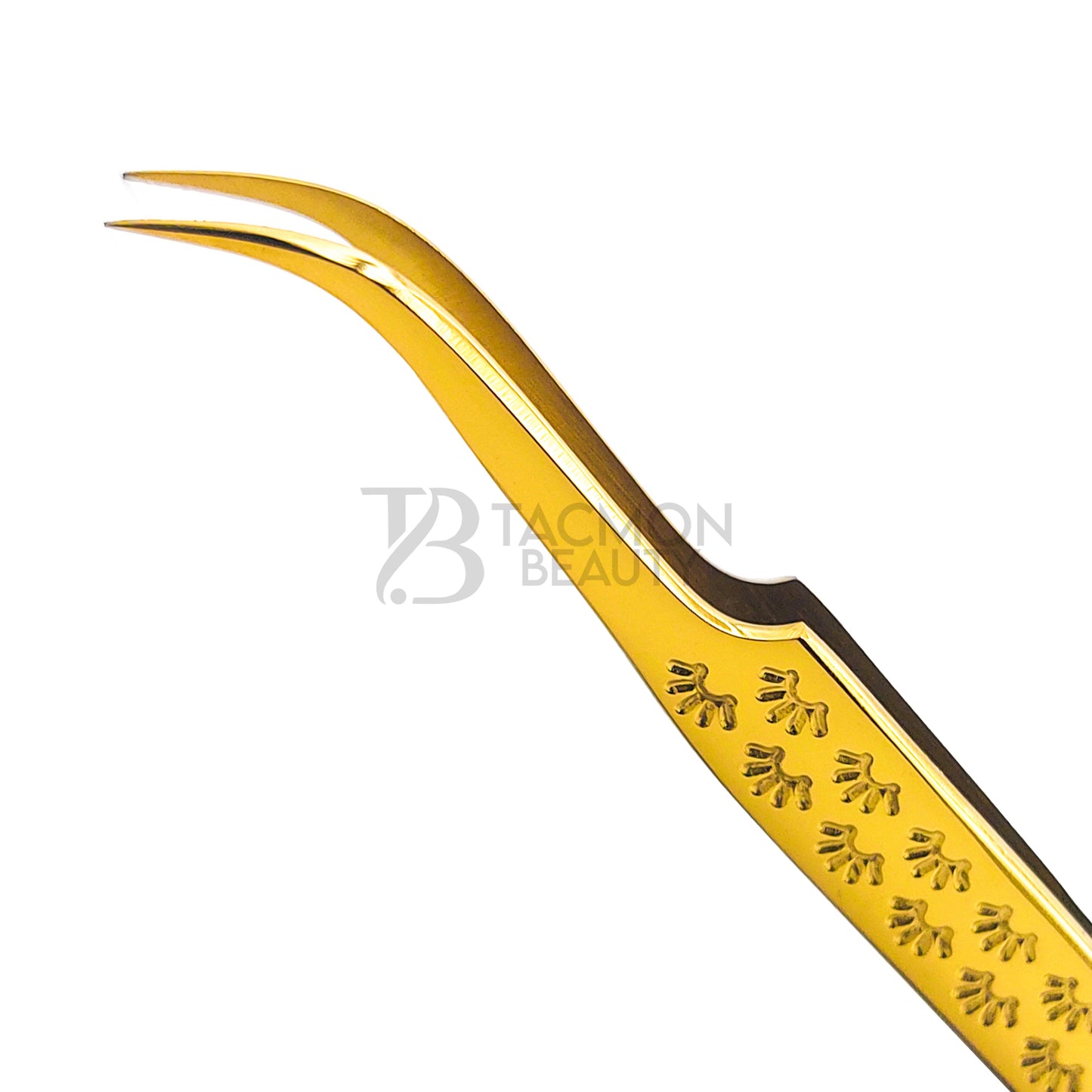 Gold Titanium Plasma Coated Eyelash Tweezer TBG-14