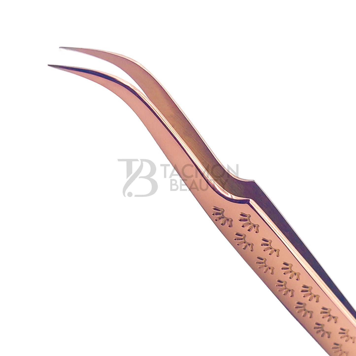 Rose Gold Titanium Plasma Coated Eyelash Tweezer TB-RG-15