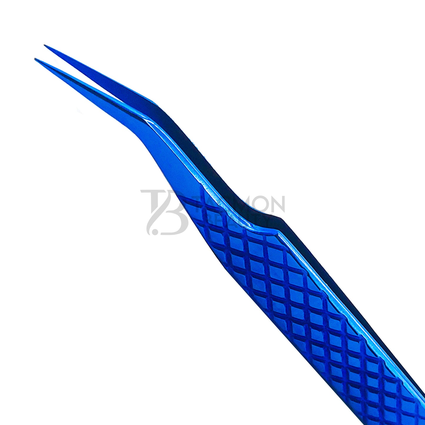 Blue Titanium Plasma Coated Eyelash Tweezer TB-Bl-16