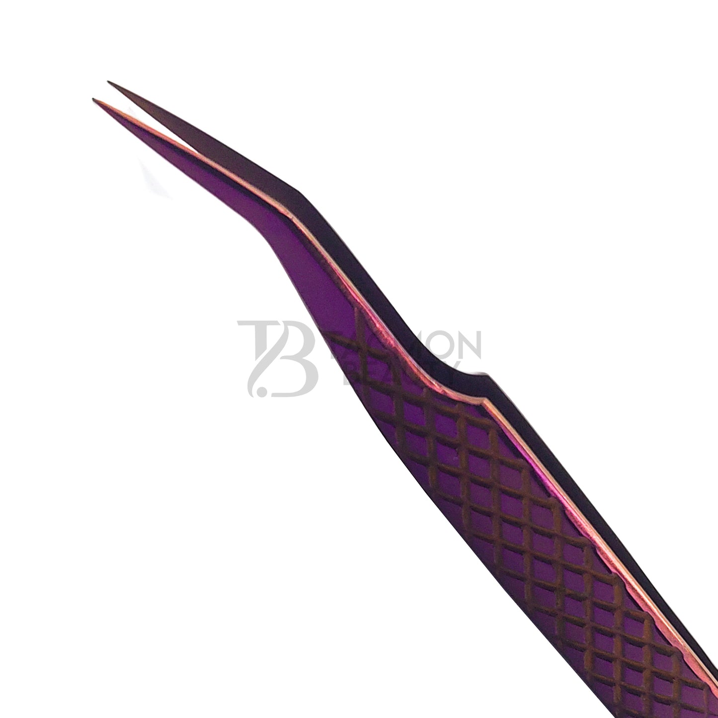 Purple Titanium Plasma Coated Eyelash Tweezer TBP-19