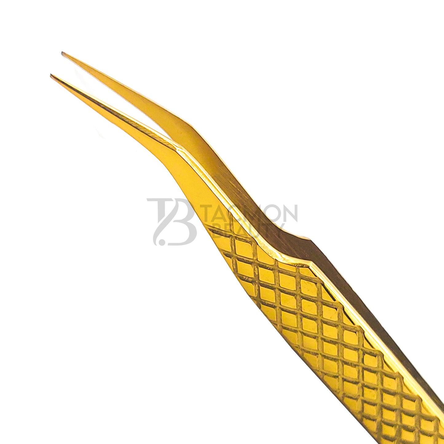 Gold Titanium Plasma Coated Eyelash Tweezer TBG-20