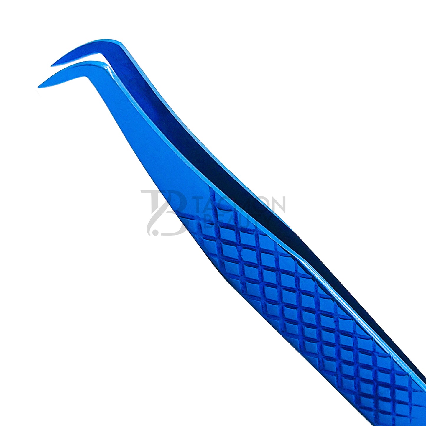 Blue Titanium Plasma Coated Eyelash Tweezer TB-Bl-24