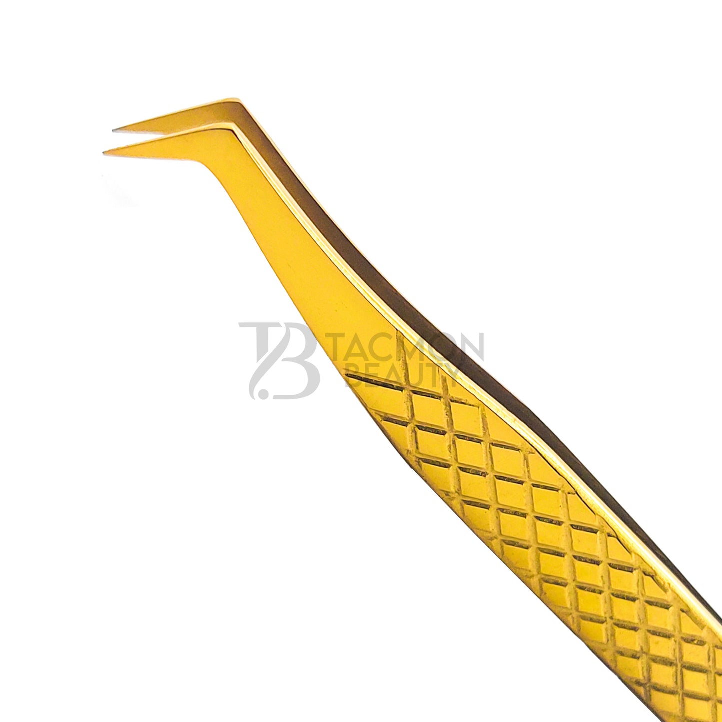 Gold Titanium Plasma Coated Eyelash Tweezer TBG-24
