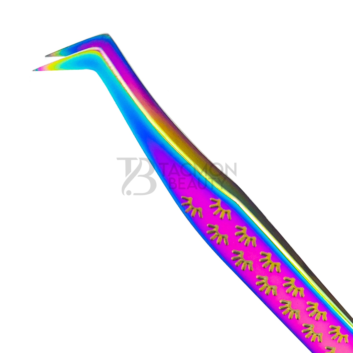 Multi/Rainbow Titanium Plasma Coated Eyelash Tweezer TB-MR-24