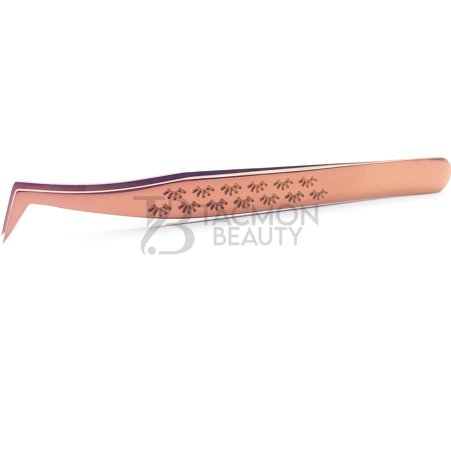 Rose Gold Titanium Plasma Coated Eyelash Tweezer TB-RG-27