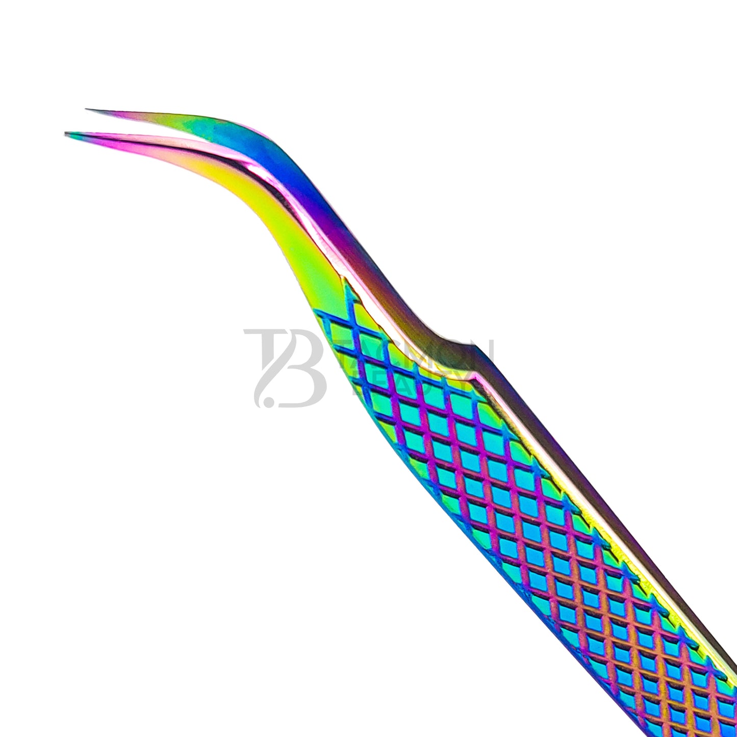 Multi/Rainbow Titanium Plasma Coated Eyelash Tweezer TB-MR-30