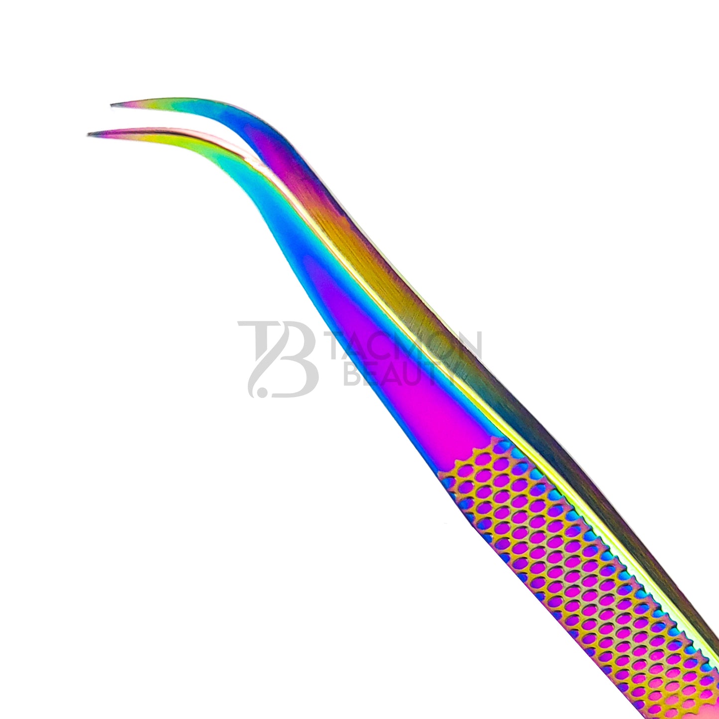 Multi/Rainbow Titanium Plasma Coated Eyelash Tweezer TB-MR-31