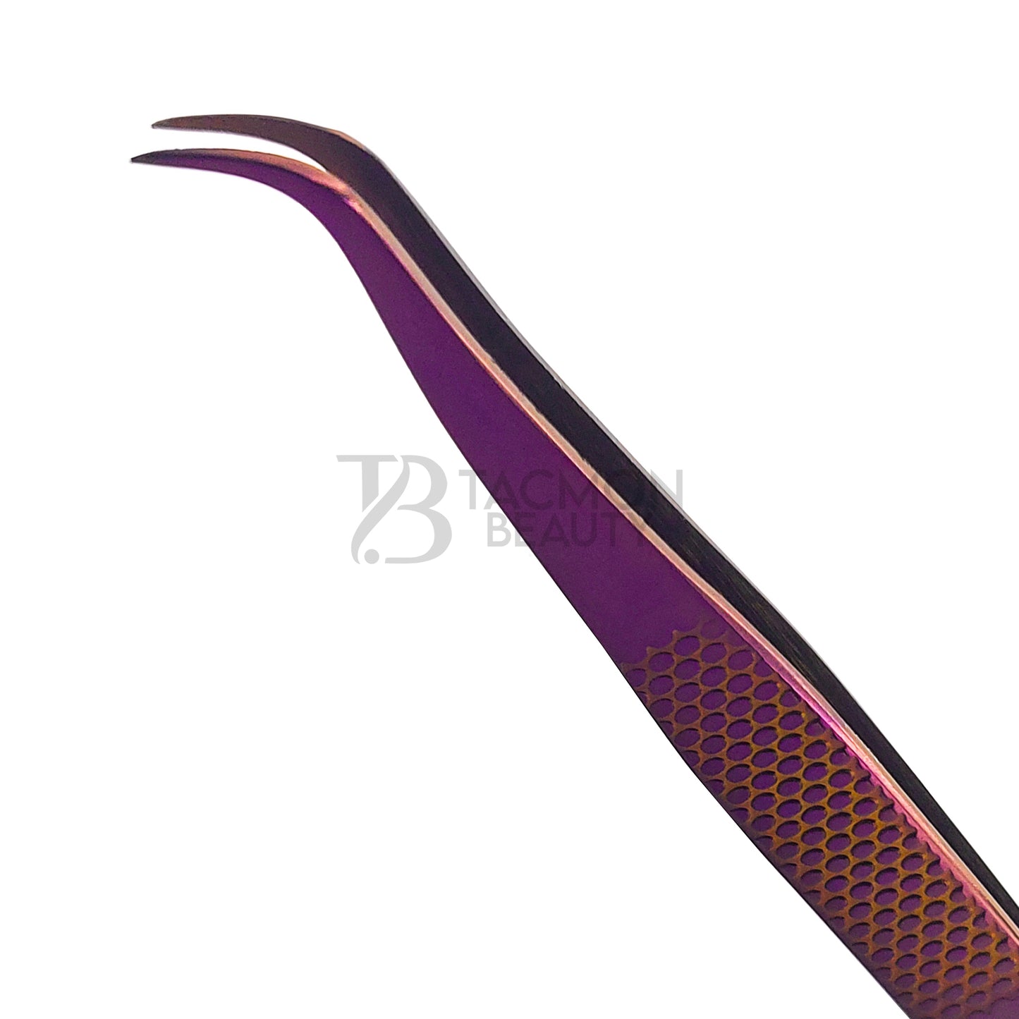 Purple Titanium Plasma Coated Eyelash Tweezer TBP-34