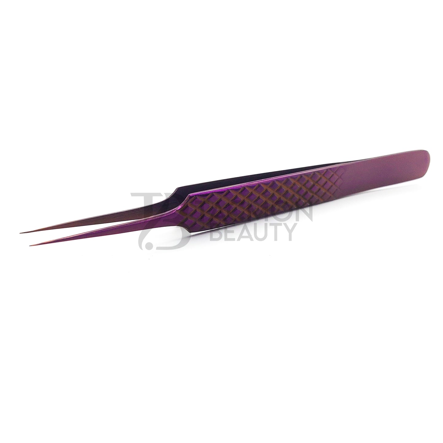 Purple Titanium Plasma Coated Eyelash Tweezer TBP-01