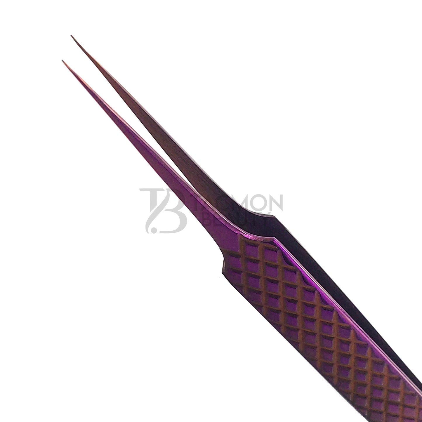 Purple Titanium Plasma Coated Eyelash Tweezer TBP-01