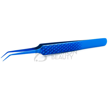 Blue Titanium Plasma Coated Eyelash Tweezer TB-Bl-02