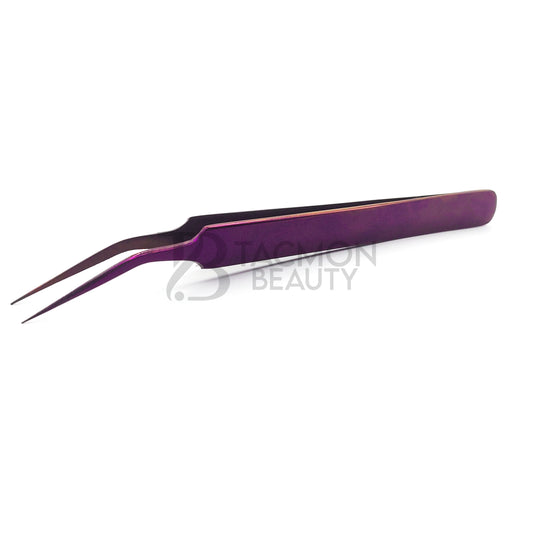 Purple Titanium Plasma Coated Eyelash Tweezer TBP-02