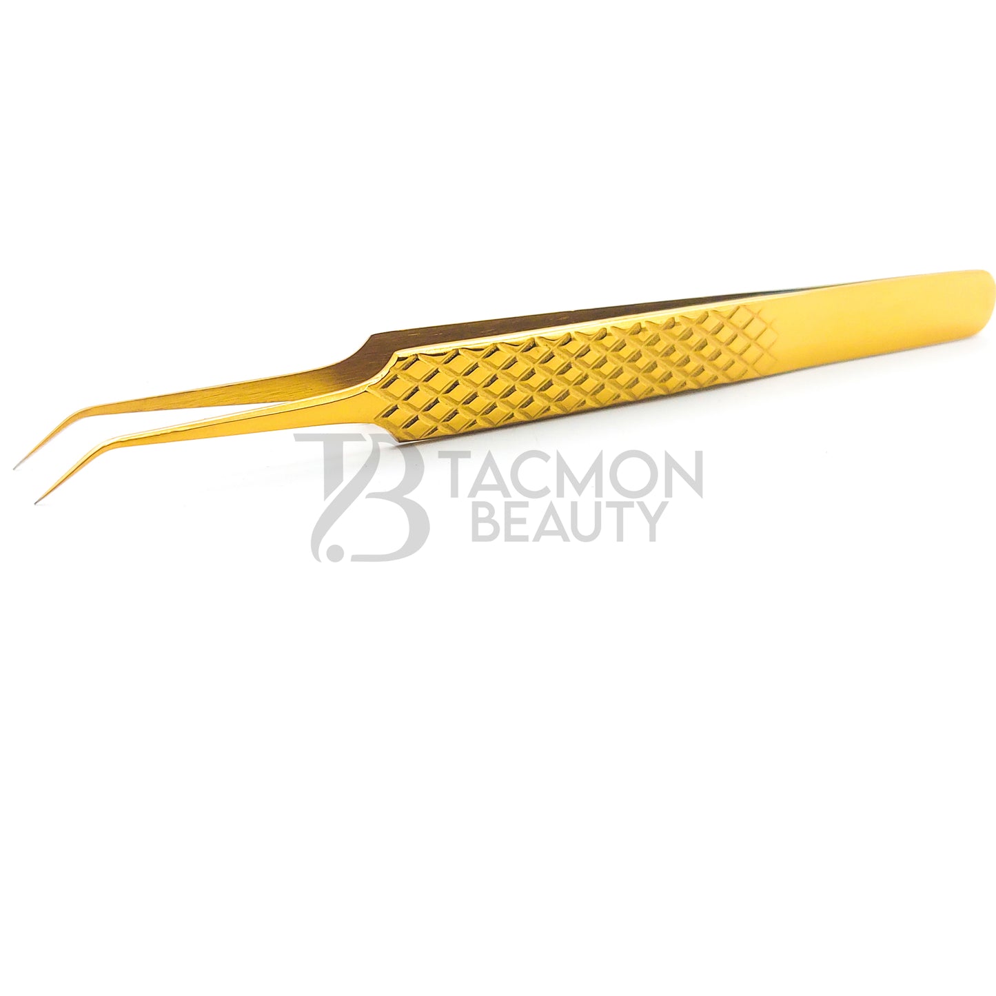 Gold Titanium Plasma Coated Eyelash Tweezer TBG-02