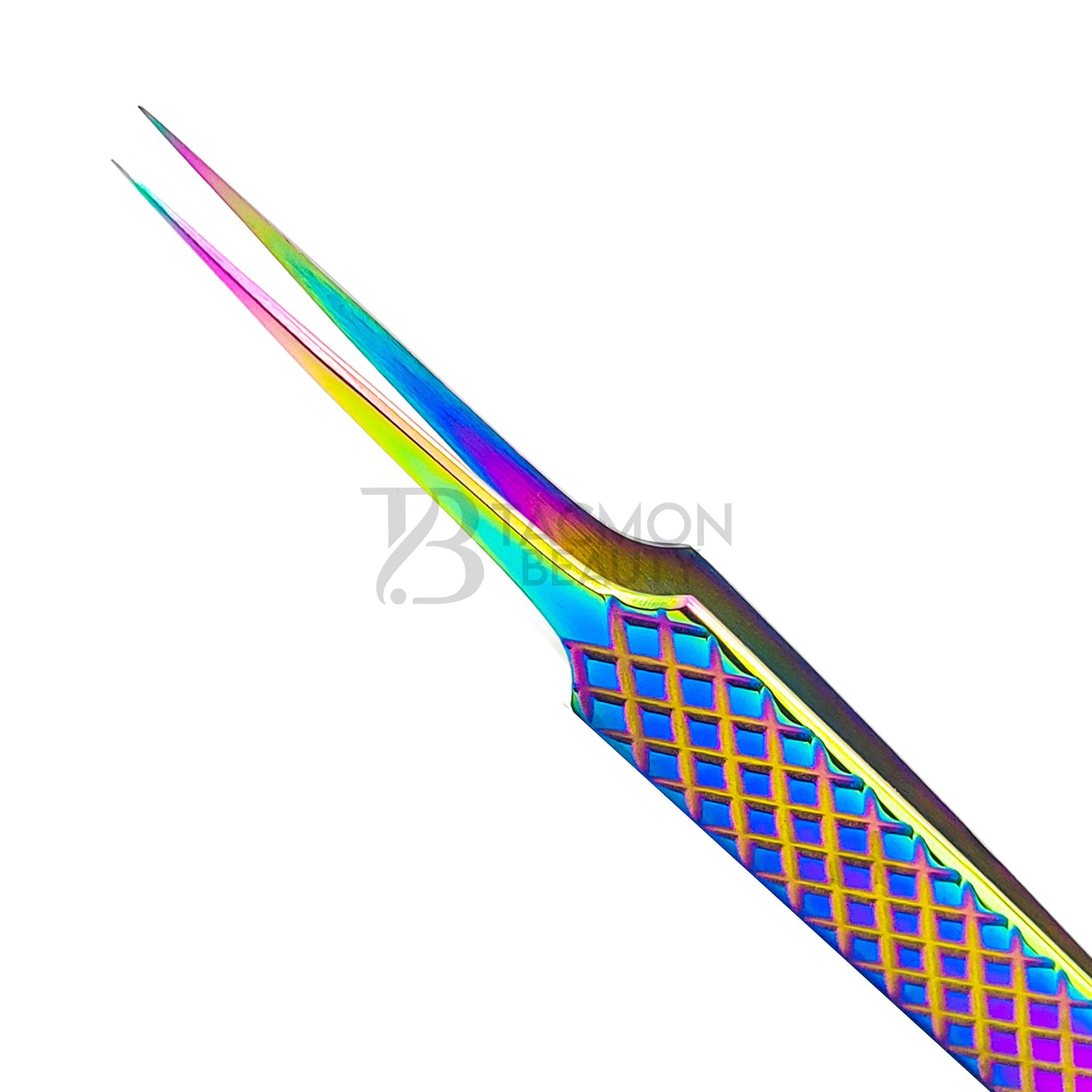 Multi/Rainbow Titanium Plasma Coated Eyelash Tweezer TB-MR-02