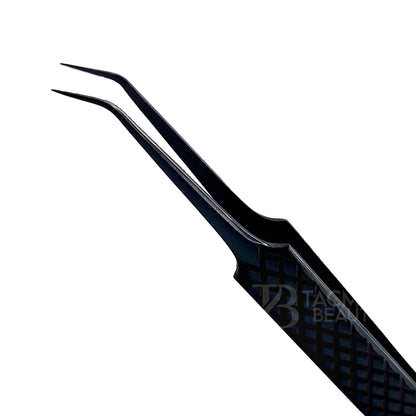 Black Titanium Plasma Coated Eyelash Tweezer TBB-03