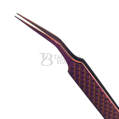 Purple Titanium Plasma Coated Eyelash Tweezer TBP-03