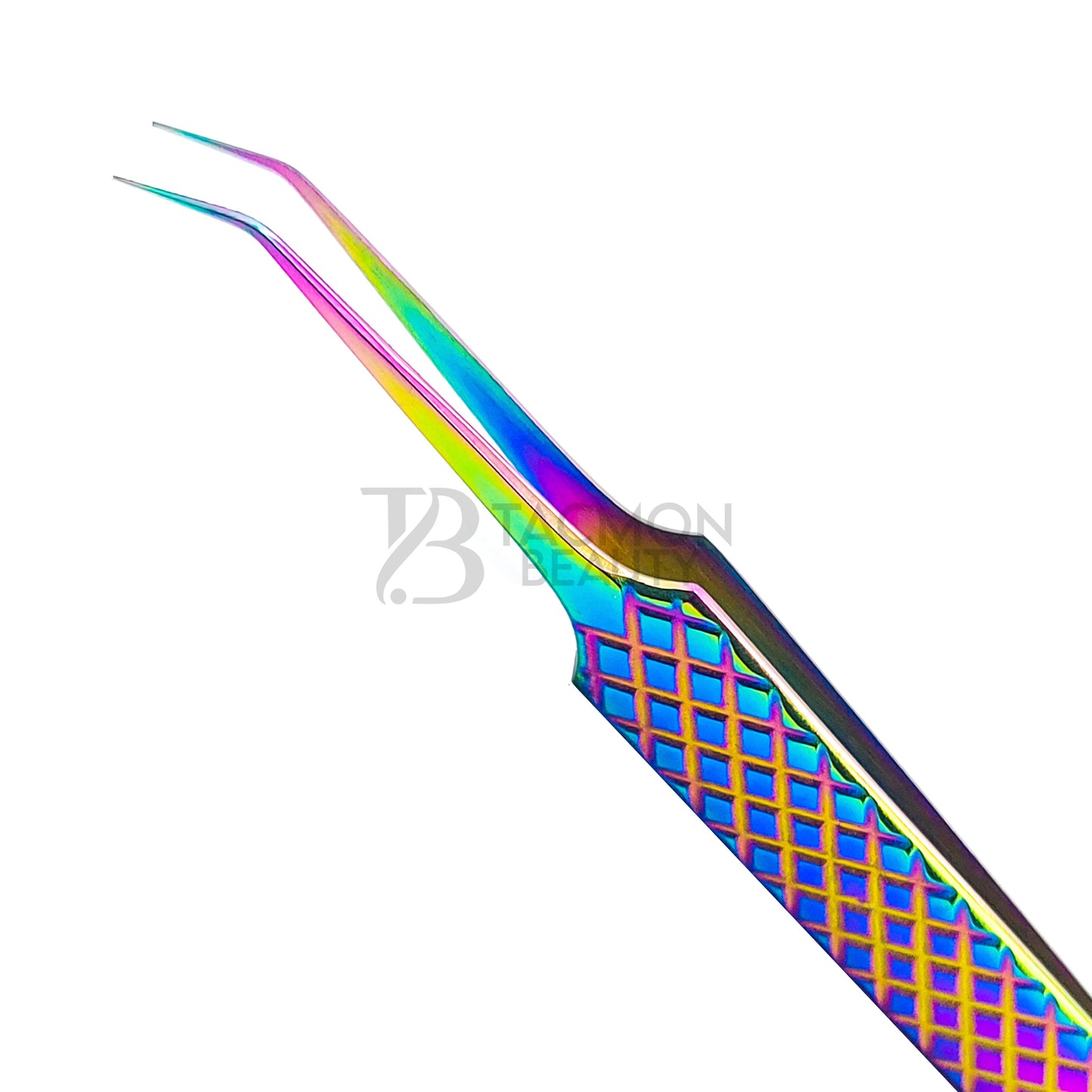 Multi/Rainbow Titanium Plasma Coated Eyelash Tweezer TB-MR-03