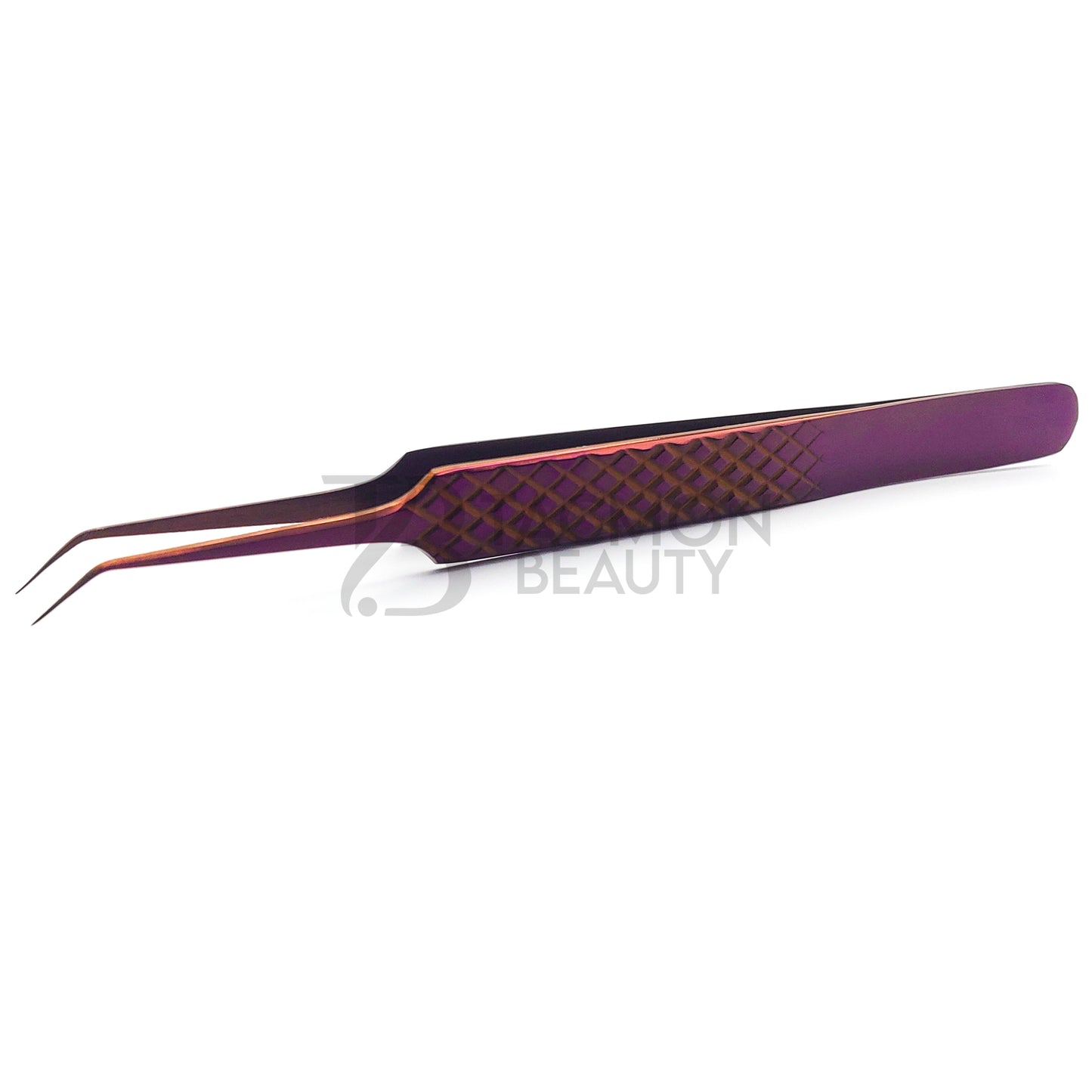 Purple Titanium Plasma Coated Eyelash Tweezer TBP-04