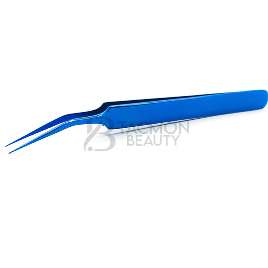 Blue Titanium Plasma Coated Eyelash Tweezer TB-Bl-04