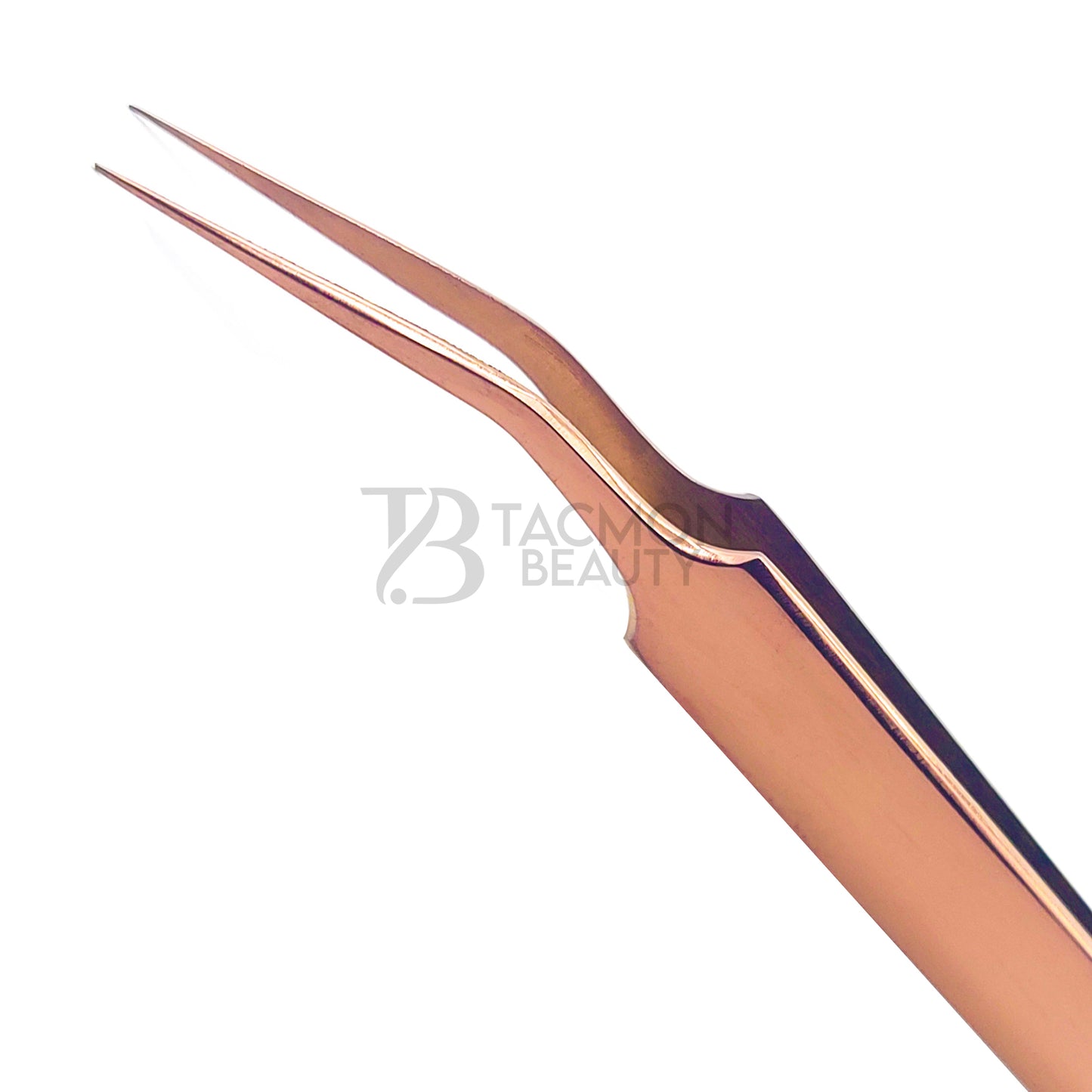 Rose Gold Titanium Plasma Coated Eyelash Tweezer TB-RG-04