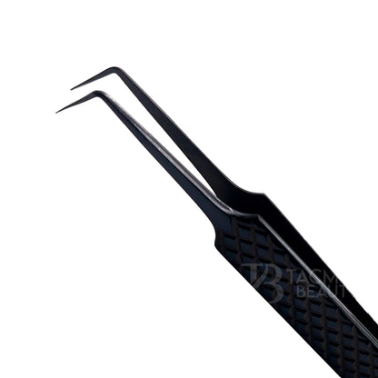 Black Titanium Plasma Coated Eyelash Tweezer TBB-04