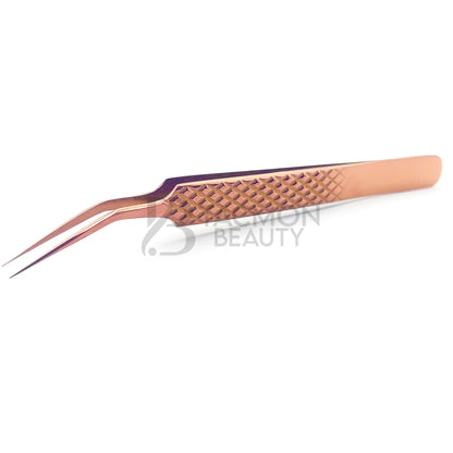 Rose Gold Titanium Plasma Coated Eyelash Tweezer TB-RG-05