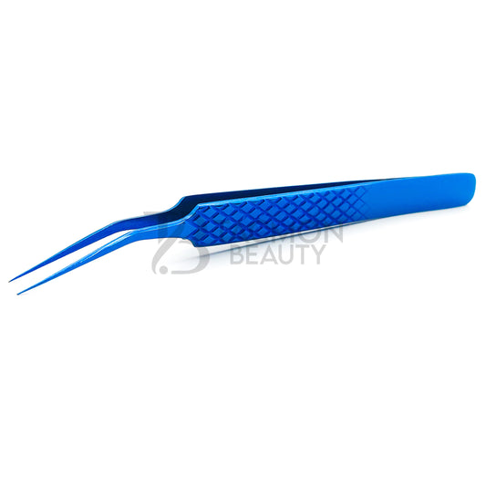 Blue Titanium Plasma Coated Eyelash Tweezer TB-Bl-05