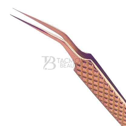 Rose Gold Titanium Plasma Coated Eyelash Tweezer TB-RG-05