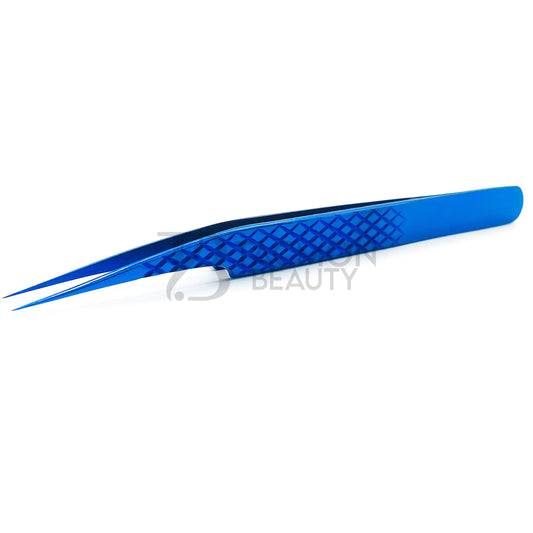 Blue Titanium Plasma Coated Eyelash Tweezer TB-Bl-06