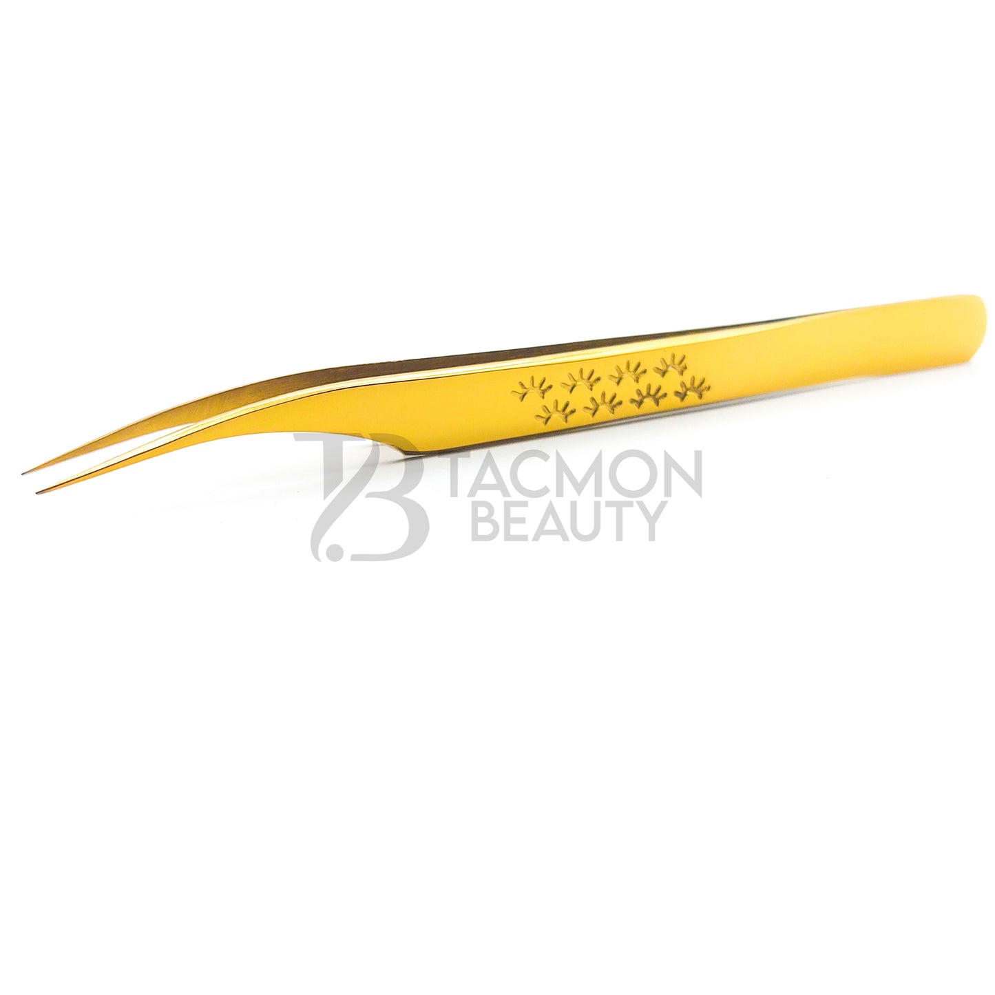 Gold Titanium Plasma Coated Eyelash Tweezer TBG-07