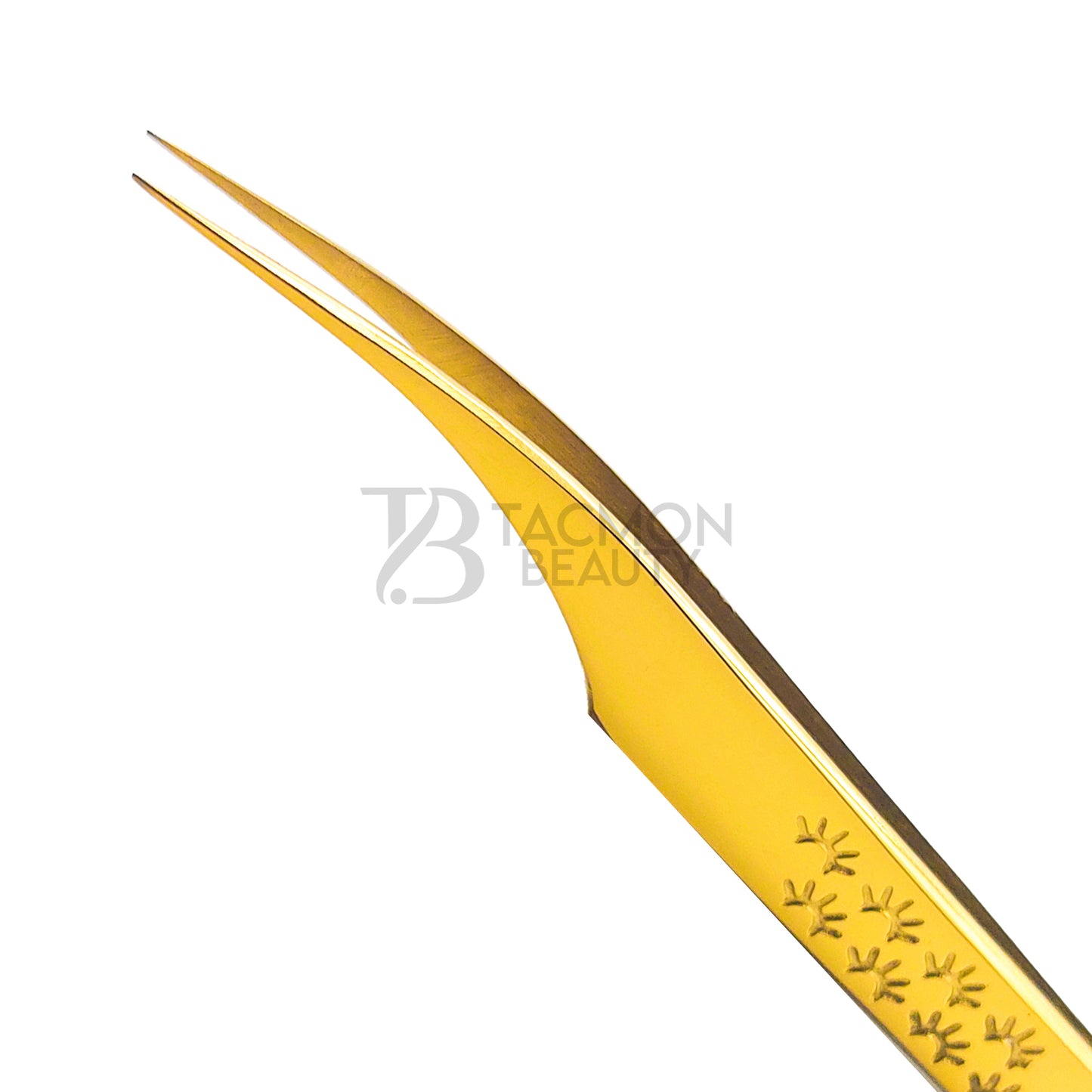 Gold Titanium Plasma Coated Eyelash Tweezer TBG-07