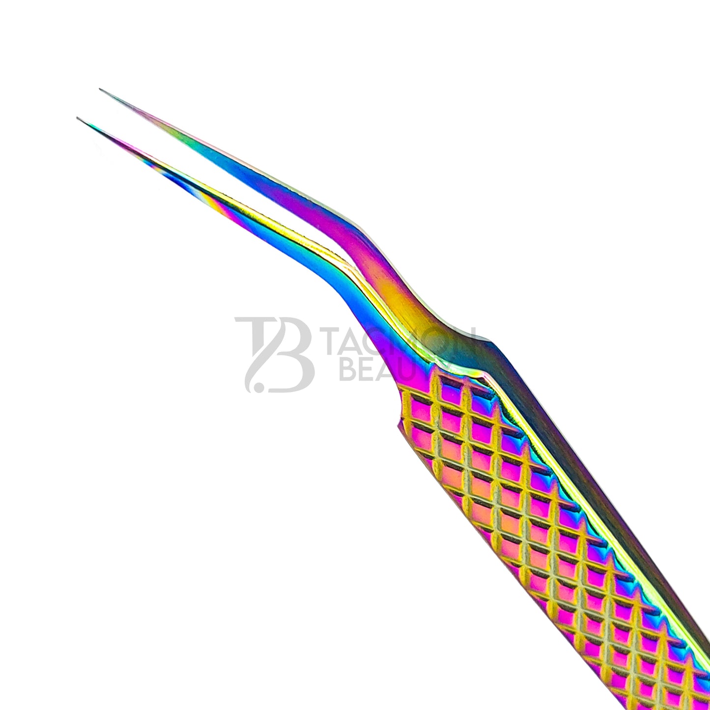 Multi/Rainbow Titanium Plasma Coated Eyelash Tweezer TB-MR-07