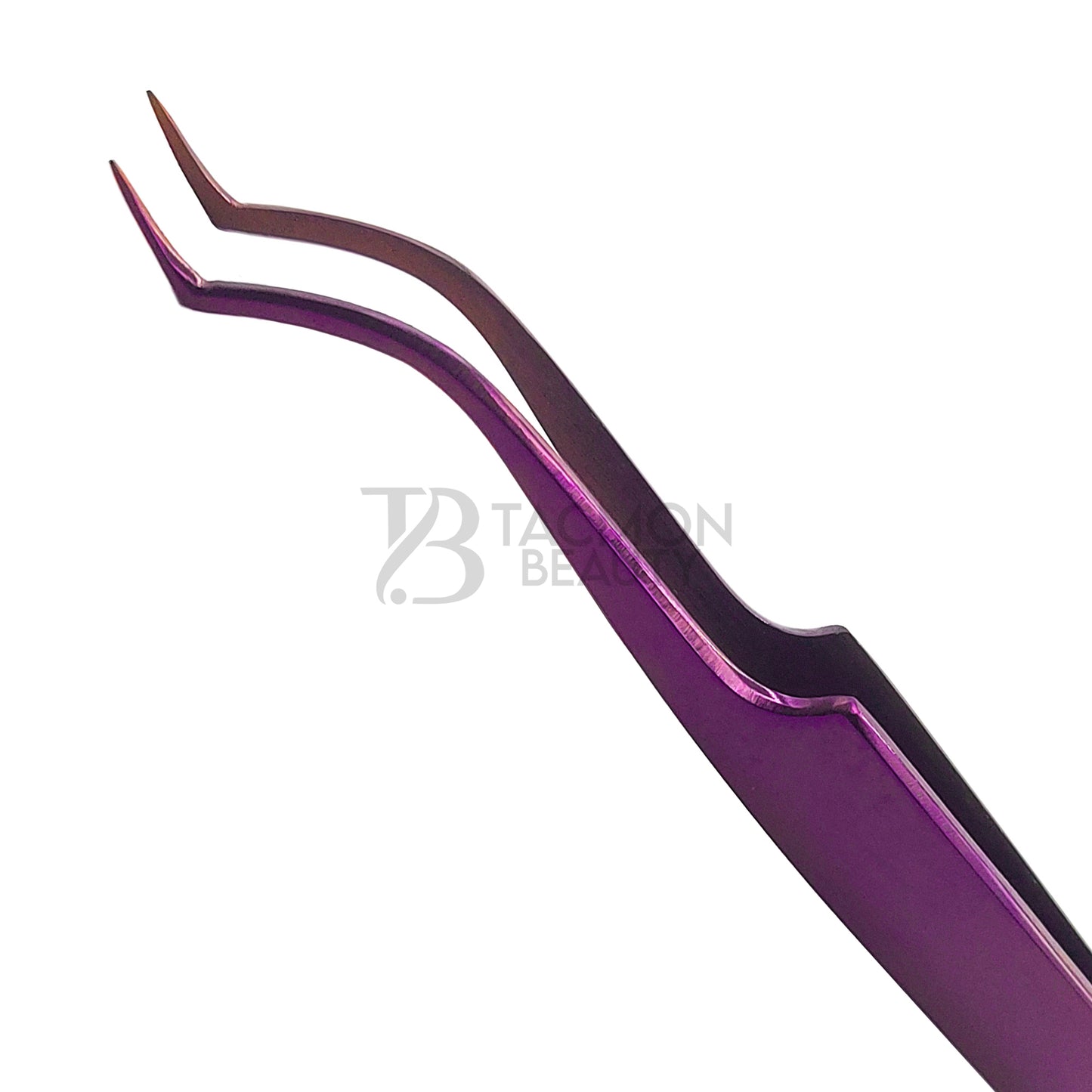 Purple Titanium Plasma Coated Eyelash Tweezer TBP-07