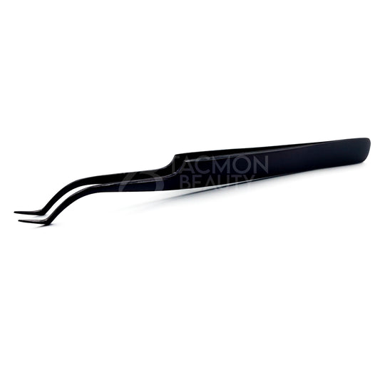 Black Titanium Plasma Coated Eyelash Tweezer TBB-08