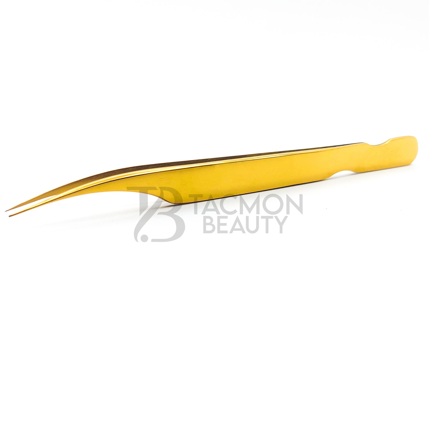 Gold Titanium Plasma Coated Eyelash Tweezer TBG-08