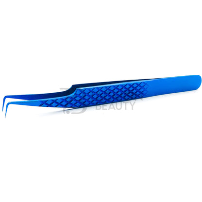 Blue Titanium Plasma Coated Eyelash Tweezer TB-Bl-08