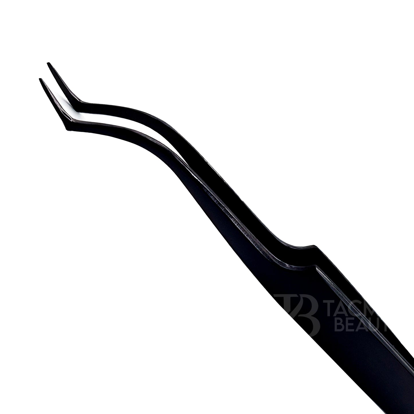 Black Titanium Plasma Coated Eyelash Tweezer TBB-08