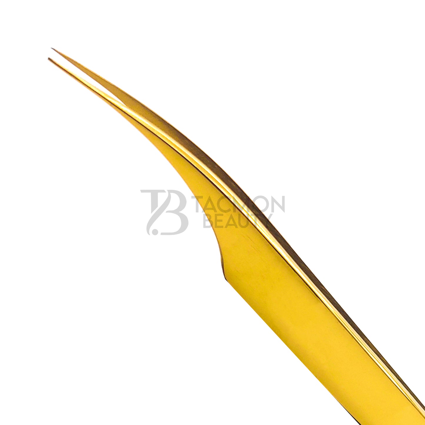 Gold Titanium Plasma Coated Eyelash Tweezer TBG-08