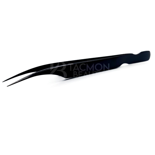 Black Titanium Plasma Coated Eyelash Tweezer TBB-09