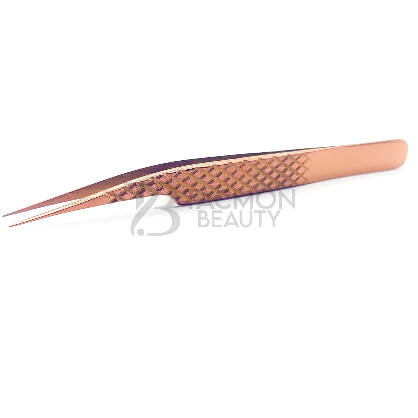 Rose Gold Titanium Plasma Coated Eyelash Tweezer TB-RG-09